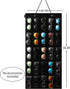 Sunglasses Organizer Storage, Hanging Eyeglasses Wall Pocket Mounted, 25 Slots, Large, Black