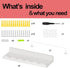 16.5 Inch Set 4, Fixwal Nursery Shelves, Floating Bookshelves for Wall of Scalloped Wall Book Shelves with Towel Rack