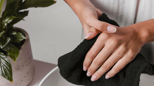24-Pack 12 12 Inch Avalon Towels Cotton Washcloths x Black Super Soft & Absorbent Ring-Spun Cotton Wash Cloths