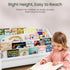 2 4-Tier TCW06WB CHOEZON Kids Bookshelf, Book Shelf for Kids Rooms, Toddler Bookshelf with Open Shelves and Sling Rack