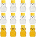 HAOZIJIE 12 Sets 2oz Honey Bottles, Bear Shape Clear Empty Honey Jar with Screw Lid,Plastic Mini Honey Jars Party