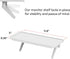 12 inch 13lbs, Pixio White Monitor Storage Top Shelf - Adjustable Platform, Universal Fit, Holds Up to Works on TV