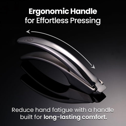 No Peeling Required Garlic Press Stainless Steel with Detachable Handle for Coarse Mincing - Premium Garlic Mincer