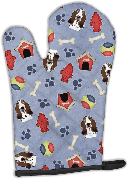 Caroline's Treasures BB4022OVMT Dog House Collection Basset Hound Oven Mitt, Heat Resistant Kitchen Glove