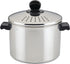 Farberware Classic Series 8-Quart Stainless Steel Covered Straining Stockpot with Lid, Silver