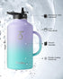 Trebo 64oz Insulated Water Bottle with Straw Lids - Half Gallon Double Wall Stainless Steel Jug