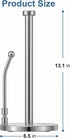 SMARTAKE Paper Towel Holder, Standing Weighted Base Non-Slip Dispenser with Spring Arm for Easy Tear