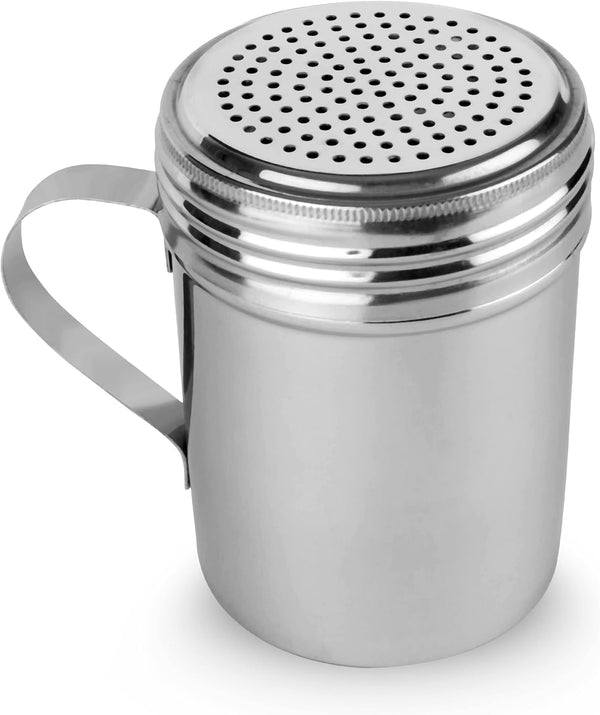 EHOMEA2Z Stainless Steel Dredge Shaker, Ideal for Salt, Spice, Sugar, Flour, 2, 10 oz