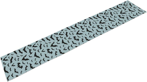 Nitmbi 13x36inch Halloween Table Runner,Silhouette Black Bats Pattern Retro Table Runner for Coffee Table Dining Room