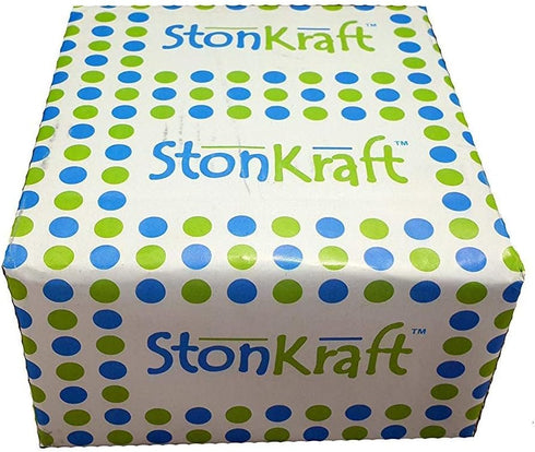 StonKraft Rustic Vintage Look Wooden Tea Coffee Coasters Set with Wrought Iron Holder