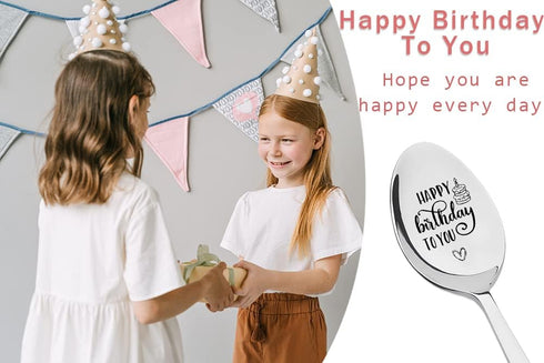 Birthday Gifts Spoons for Women, Men, Girls, Coffee Tea Spoon for Him, Her, Happy Birthday Gift for Daughter Son