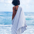 Bersuse Beach Towels Anatolia Collection - Premium Turkish Towel, 100% Cotton, Quick-Dry, Sand-Free, Silver Grey, 37x70
