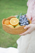 Handmade Rattan Bread Baskets, Round Wicker Fruit Serving Storage Bowls, Natural Decorative Kitchen Organizing