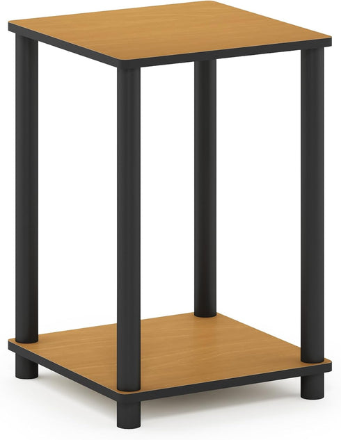Furinno Turn-N-Tube End Table, Light Cherry/Black, 1-Pack