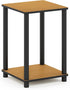 Furinno Turn-N-Tube End Table, Light Cherry/Black, 1-Pack