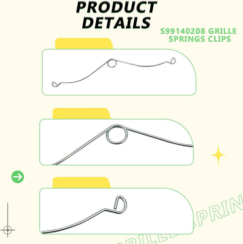 s99140208 Grille Springs Clips for Broan Nutone Grille Springs, Fit for ReVent RVL80, Compatible with Multiple Bath Fan