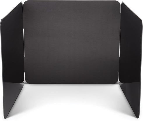 HIC Kitchen 3-Sided Splatter Guard, Non-Stick Carbon Steel, Heat Safe, Folds Flat for Storage
