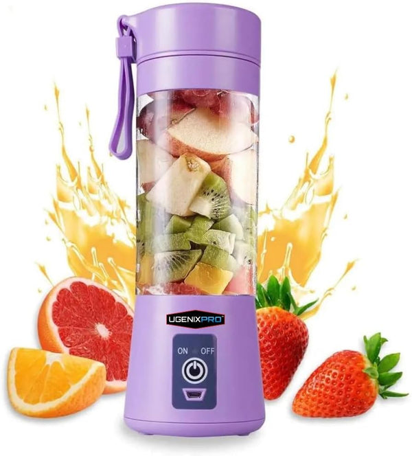 Generic Portable Blender, Purple, USB Rechargeable, Detachable Attachment, 380ml Capacity