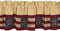 Home Collection by Raghu 72" x 15.5" Stars and Stripes Valance Multi Color Nutmeg Indigo & Barn Red