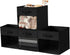 DECOMOMO Storage Baskets for Shelves - 13x15x13 Storage Cube Bins with Clear Window (Kallax / 4pcs, Black)
