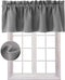 Hiasan Valance Curtains for Kitchen, Blackout Thermal Insulated Solid Window Curtain Valance, Grey, 42 x 18 Inches