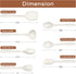 TeamFar Silicone Cooking Utensils Set, 7-Piece Heat Proof Kitchen Utensils Set, Kitchen Tools Spatula Turner Ladle Spoon Pasta Fork for Nonstick Cookware, Non-Toxic & Dishwasher Safe, White by TeamFar