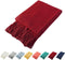 Homiest Decorative Knitted Throw Blanket with Fringe, Lightweight Blanket Acrylic Knit Blanket, Soft