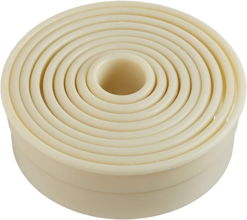 Mercer Culinary 9-Piece Round Plain Nylon Cutter Set, Off White