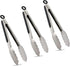 TENTA KITCHEN 9" Stainless Steel Kitchen Tongs, Non-Slip Grip Locking Metal Food Tongs (Set of 3)