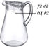 Amazing Abby Droply Plastic Pitcher (64 oz, 2 Quart), Clear Water Pitcher with Lid, BPA-Free