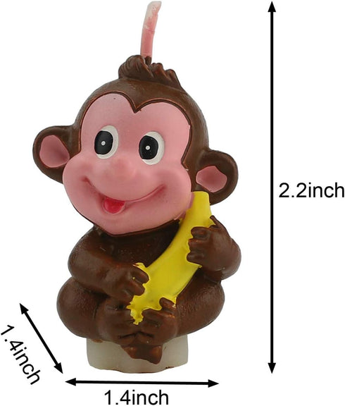 TIHOOD Creative Little Monkey Cartoon Birthday Candle, Hand-Made Cake Topper Decoration, Smokeless Party Supplies