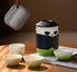 Set, 13oz 4 Travel Tea kung fu Panda Tea Cup with Portable Bag, Ceramic Chinese Teapot with Ceramic Teacups, With Tea