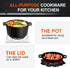 Overmont 2 in 1 Pre-Seasoned Dutch Oven with Skillet Lid for Induction, Electric, Grill, Stovetop, BBQ, Camping (5