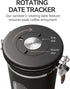 Veken Coffee Canister with Window, Airtight Stainless Steel Storage Container for Coffee, Beans, and Tea