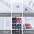 QUMENEY 2 24 Pcs Over The Door Shoe Organiser Pockets, Folding Hanging Organiser Shoes Racks with Hooks, Heavy-Duty