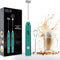 DELM Electric Milk Frother, Rechargeable Handheld Drink Mixer, Kitchen Aid, USB Rechargeable Bulletproof Frother (Green)