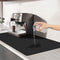 Dish Drying Mats for Kitchen Counter, Waterproof Coffee Mat Under Sink for Countertop Accessories (Black, 12"*19")