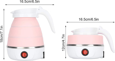 Electric Kettle, Portable Folding Water Boiler Silicone Household 400W US Plug 110V