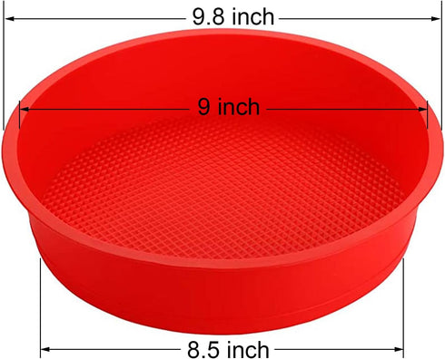 Bekith 4 Pack 9" Round Silicone Cake Pans - Silicone Molds for Baking, Quick Release Baking Pans for Layer Cake, Cheese Cake, Rainbow Cake and Chiffon Cake by Bekith