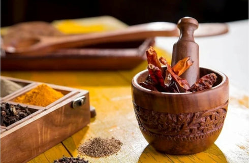 Acacia Wooden Mortar and Pestle Set | Kitchen Tool for All Grinding Purpose| Garlic Mustard Black Pepper Crusher| Medicine and Herb Crusher| Indian Okhli and Spice Crusher