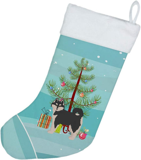 Caroline's Treasures CK3861CS Pomsky Christmas Tree Stocking, Fireplace Hanging Stockings for Holiday Decor