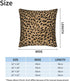 Leopard Skin Wild Animal Print Throw Pillow Cover Set of 2, Decorative Square Pillowcase for Bedroom, Living Room