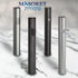 3-Piece Aluminum Door Mezuzah Cases, Special Profile, No Holes, 4-Inch Hebrew Parchment Scroll Holder