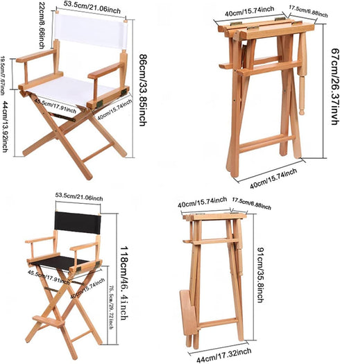 18'' Upone Director Chair Canvas Replacement Cover kit for Directors Chairs,Movie Chair, Replacement Canvas Seat