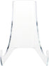 Plymor Clear Acrylic Flat Back Display Easel, Extra Deep Support Ledges, 3" H x 3.125" W x 4" D