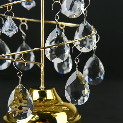 10pcs 38mm Crystal Suncatcher, Hanging Clear Teardrops Crystals Chandelier Parts Prisms Pendants with Hook for Windows