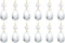 PATIKIL Clear Crystal Teardrop, 10 Pack 38mm Chandelier Prisms Parts Hanging Bead