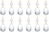PATIKIL Clear Crystal Teardrop, 10 Pack 38mm Chandelier Prisms Parts Hanging Bead