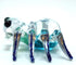 Spider Miniature Figurines, Hand Painted Blown Glass Art Collectible Gift for Home Decor (Black Blue)