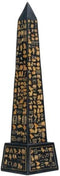 SUMMIT COLLECTION Black Egyptian Obelisk Collectible Figurine with Gold Hieroglyphs